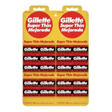 Gillette Roja Super Thin Mejorada Hojas Afeitar X 100