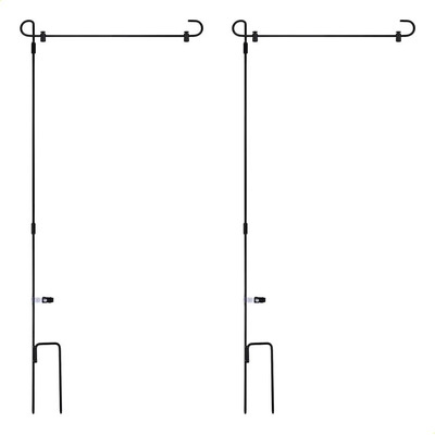 2 Soportes Para Banderas De Jardín Con Soporte Para Banderas