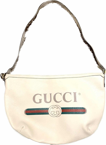Bolsa Gucci Blanca Con Logotipo Original