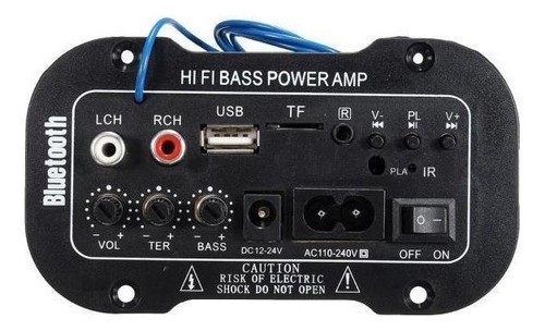 2x5 Pulgadas Amplificador Bajo Potencia Amp Usb Tf