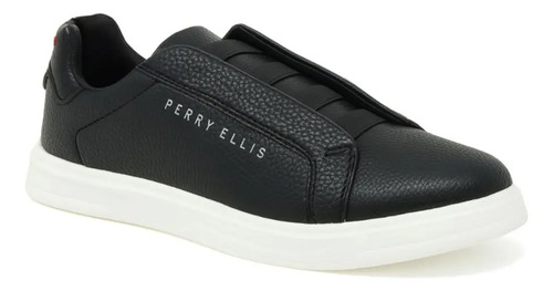 Tenis Perry Ellis Casual Color Negro Slip-on Para Hombre