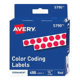 Etiquetas Avery De Codificacion De Color Permanente  Redond
