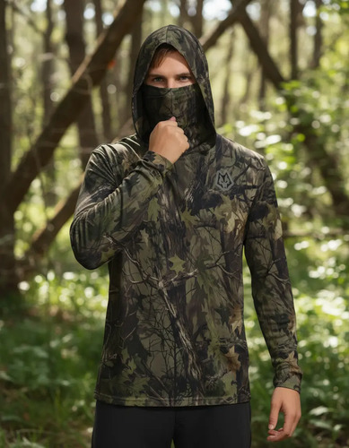 Playera Ninja Hombre Manga Larga Capucha Y Buf Full Print | Envío gratis