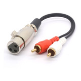 Cable De Audio Divisor Xlr 3-pin Hembra A 2 Rca Macho, Ne...