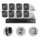 Kit Seguridad Dvr 16ch Hikvision 720p + 8 Camaras 1mp Cctv