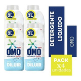 Detergente Liquido Para Diluir Omo 500ml Rinde 3lts Pack X4