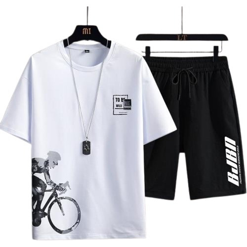 Kit Deportivo De Verano Para Hombre Pantalón Corto Camiseta