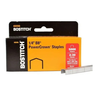 Pack 3 Grapa D Corona B8 1/4'' 5000 Pzs Bostitch Stcr21151/4