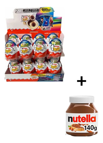 Kinder Ovo Joy 16un +com Brinde 1 Nutella 140gr