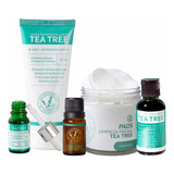 Pack 5 Skincare Tea Tree Acne Facial Gel Tonico Jabon Barros