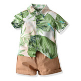 Conjunto B2 De Ropa Hawai Para Niños De A Pants, Camisa De M