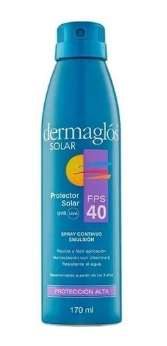 Dermaglós Protector Solar Piel Sensible Fps 40 Spray X 170ml