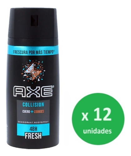 Pack Desodorante Axe Collision 150ml X 12 Unid. - Dh Tienda
