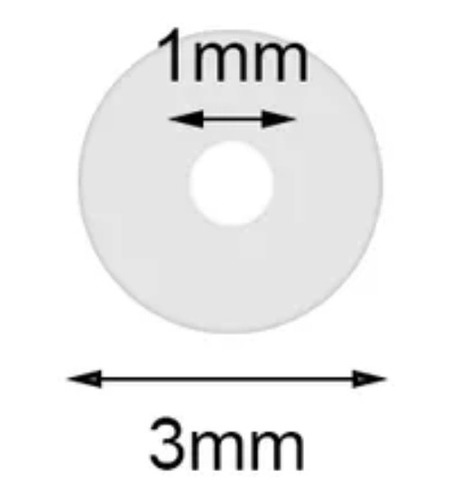 Discos De Silicona Piercing Queloides 3 Mm / 50 Unidades 