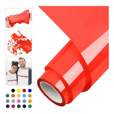 30.5x500cm Vinil Textil Basico Pvc Para Camisetas Textiles Resistente Al Agua Rojo | MercadoLibre