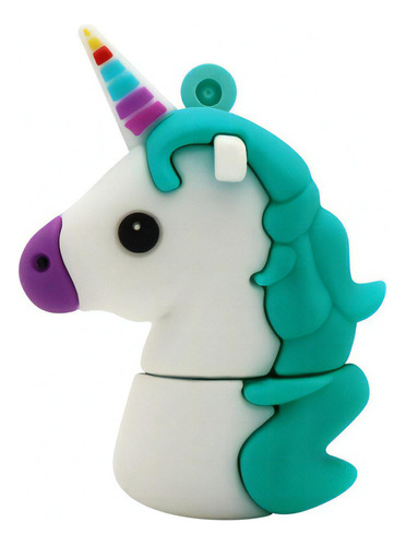 Memoria Usb 32 Gb Unicornio Color Rojo Unicornio Azul