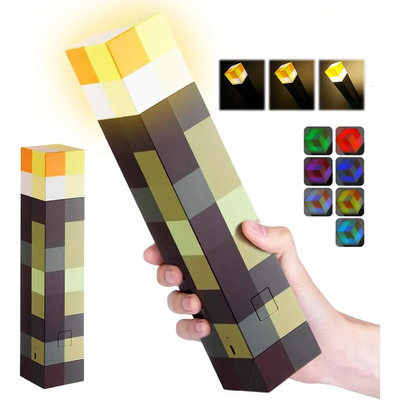 P Luminária Tocha Led Recarrregável Estilo Gamer Decorativa