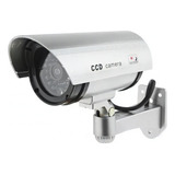 Camara Falsa Aspecto Super Realista C/ Luz Led - Otec Color Gris