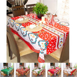 2 Toalha De Mesa Natal 4 Cadeiras Delicada Estampada Kit Top