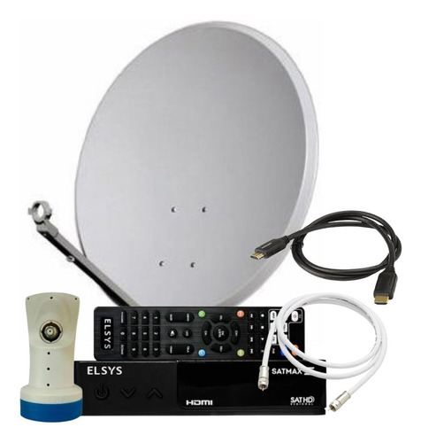 Kit Completo Receptor Digital Full Hd Satmax 5 - Banda C/ku Cor Preto Operadora De Tv Oi Tv