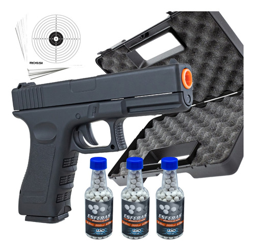 Kit Pistola Rossi Airsoft Glock Full Metal V20 Spring Mola