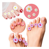 Separadores Dedos Silicón Pedicura Manicura Flores Uñas F Color Modelo 2