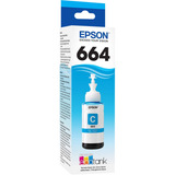 Cartucho Epson Modelo T664 Cyan, Para L110, L200, L210, L350