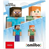 Amiibo Steve E Alex And Pack Bundle - Nintendo Switch Wiiu