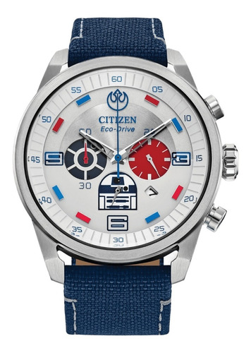 Reloj Citizen Plateado Star Wars R2-d2 Para Caballero
