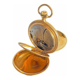 Reloj De Bolsillo Vintage Cuerda Waltham Plaque Oro Hermoso