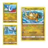 Kit Pokémon Dragonite Dragonair Dratini Com Lote 50 Cartas