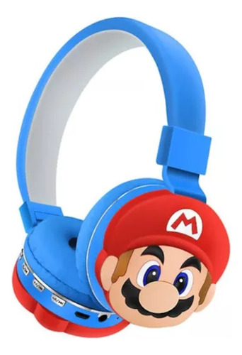 Audífonos De Diadema Mario Bros Con Bluetooth Niño Y Adulto