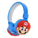 Audífonos De Diadema Mario Bros Con Bluetooth Niño Y Adulto