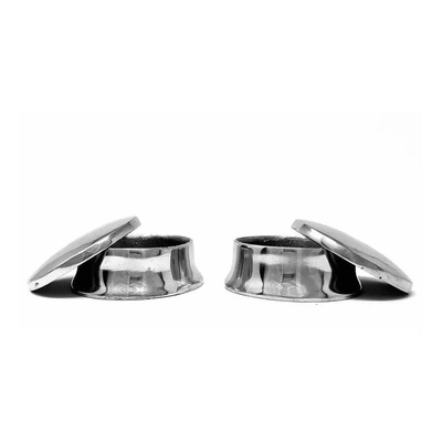 Hostiario Relicario 2 Pzas Hostia 6.5 Cm Artesanía Pewter Plateado