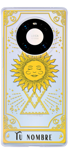 Funda Para Huawei Cartas Tarot Astros Sol Luz Nombre