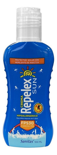 Repelex Repelente Sun Fps 30 Crema 100 Ml.