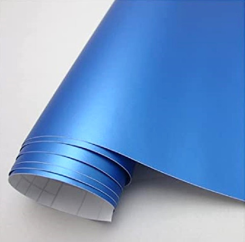 Vinyl Satin Wrapping Azul Claro Metalico Matte 1.52m X 1m