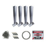 Kit Instalação Concertina 45 Cm Para 10 Metros Galvanizado