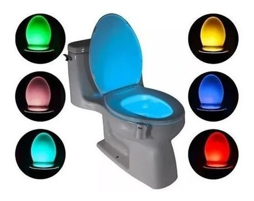 Luz  Para Inodoro Led 8 Colores Con Sensor Movimiento  