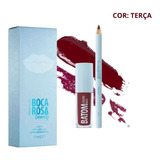 Kit Boca Rosa Lapis E Batom Matte Cor Terça Feira + Brinde