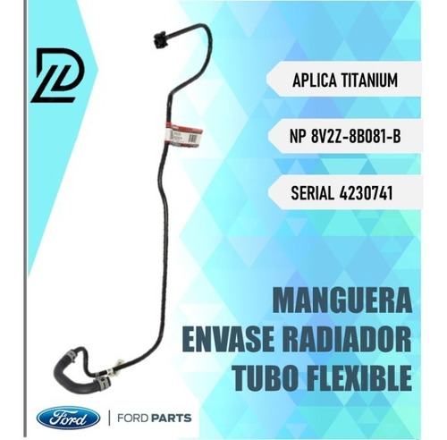 Manguera Envase Radiador Fiesta 14/ Tubo Flexible Foto 2