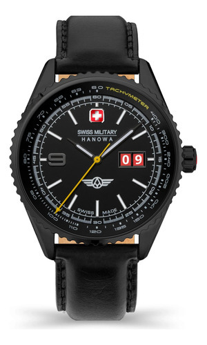 Reloj Swiss Military Smwgb2101030 Para Hombre Cristal Zafiro Color De La Malla Negro Color Del Bisel Negro Color Del Fondo Negro