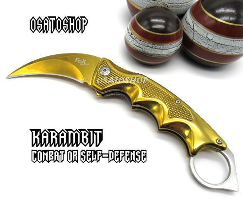 Faca Canivete Karambit Fox Knives Oem Em Abs Ideal P/ Treino