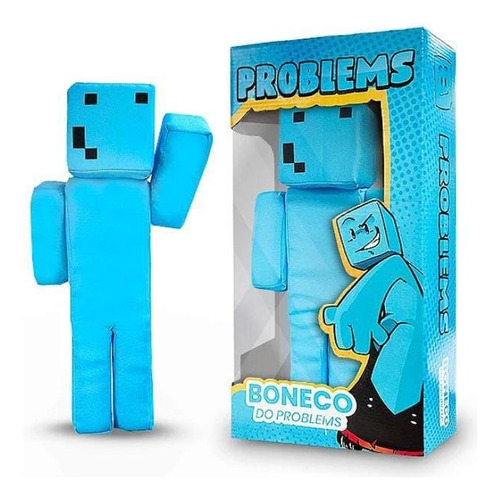 Boneco De Pelúcia Problems Minecraft 35cm Articulado 