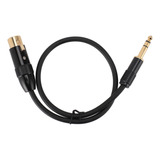 Cable Xlr Hembra A 6,35 Mm, Cable 1/4 De Doble Canal Chapado