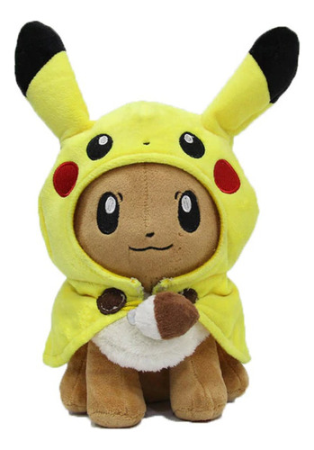 Peluche De Eevee Disfrazado De Pikachu De La Serie Pokemon