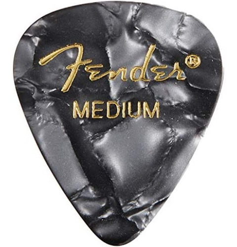  Fender 351 Shape Classic Picks Medium Color Black Moto