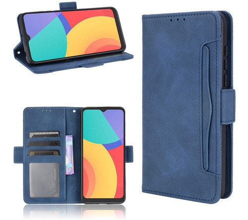 Funda Billetera Alcatel 5h 6056a - Alcatel 3l - Tcl 20y Azul