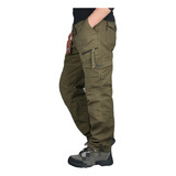 Pantalones Cargo Tácticos Con Múltiples Bolsillos