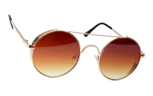 Óculos De Sol Feminino Elegante Redondo Uv400 Protection